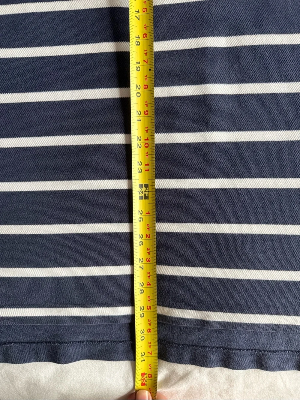 Polo Ralph Lauren Striped Polo Shirt M Navy White Cotton Red Pony